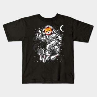 Astronaut Bowling Shiba Inu Coin To The Moon Shib Army Crypto Token Cryptocurrency Blockchain Wallet Birthday Gift For Men Women Kids Kids T-Shirt